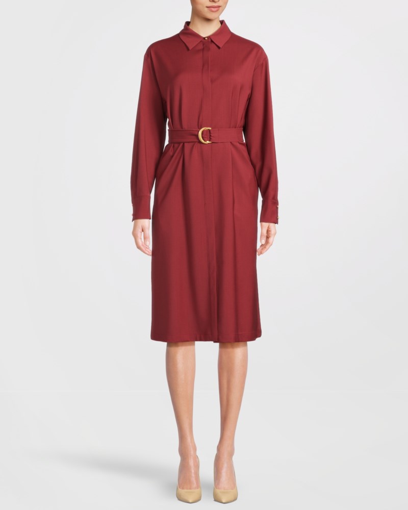 Max Mara Studio Klänning woollen cloth shirt dam – bild 2
