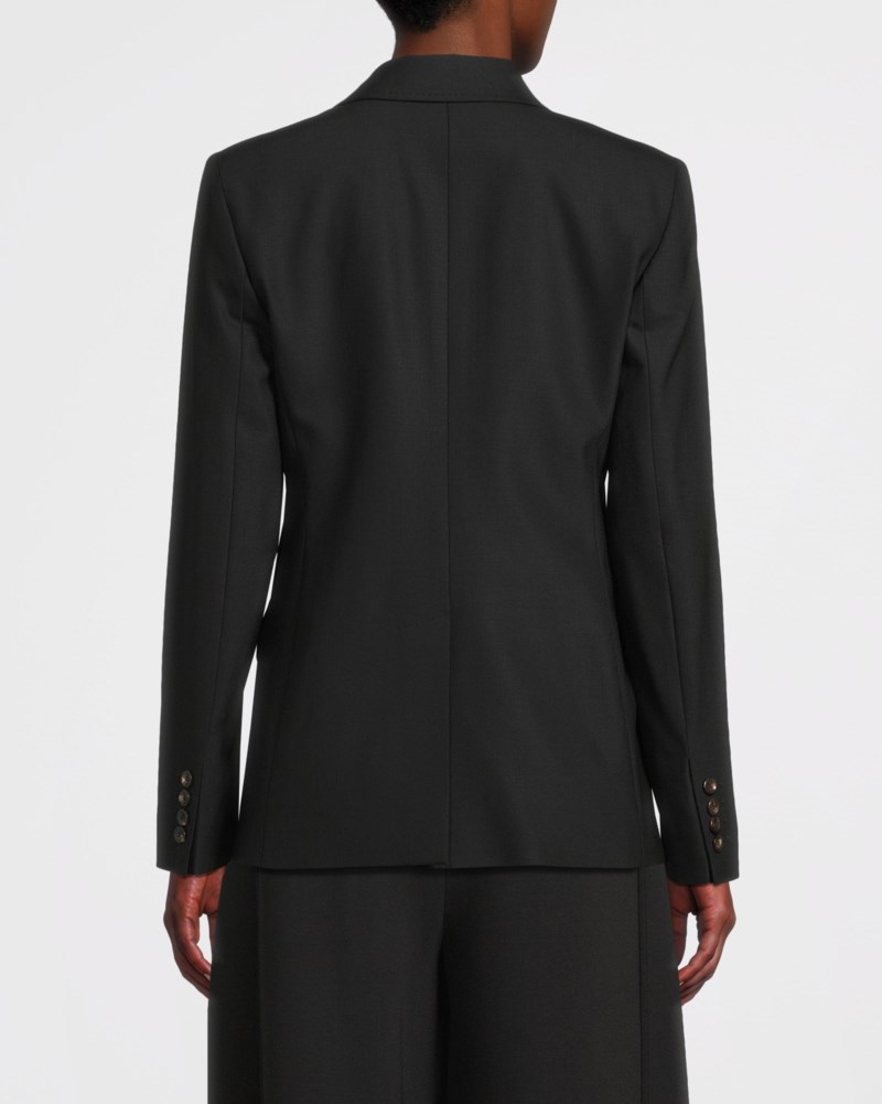 Max Mara Studio Kavaj double-breasted wool twill dam – bild 4
