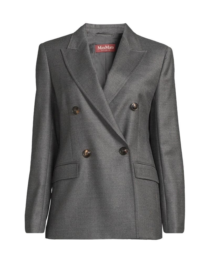 Kavaj double-breasted wool flannel
