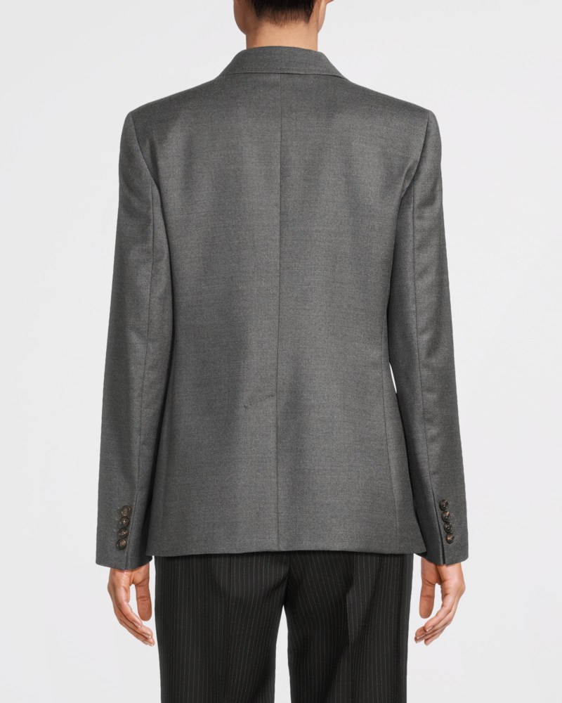 Max Mara Studio Kavaj double-breasted wool flannel dam – bild 4