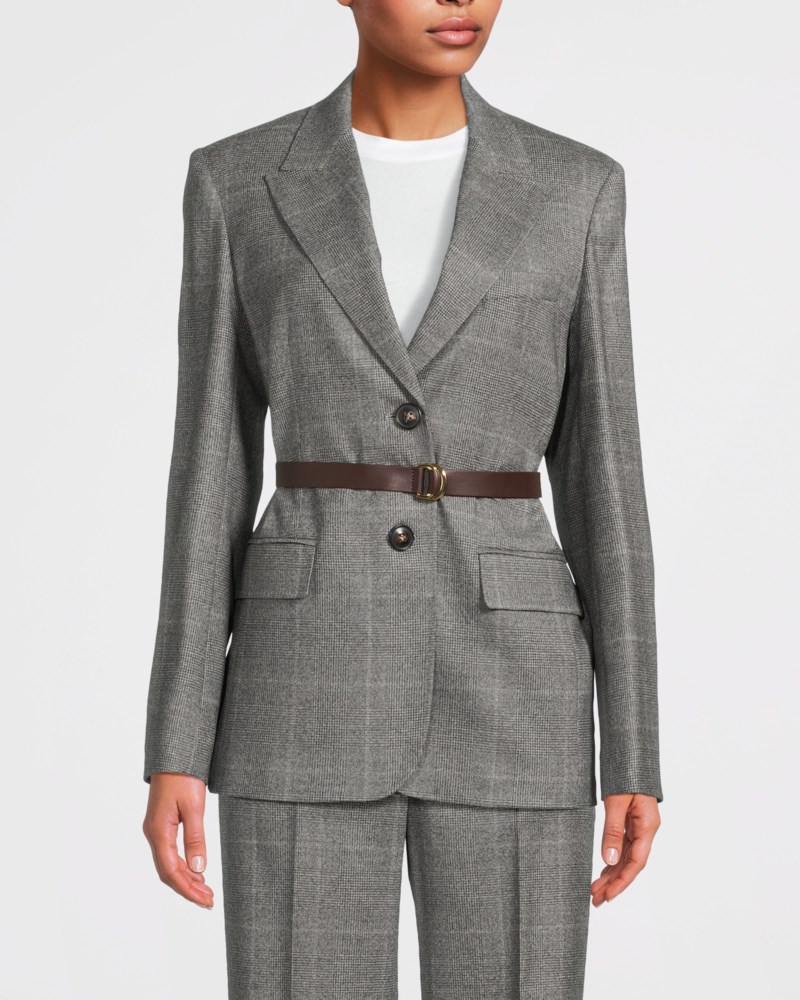 Max Mara Studio Kavaj wool flannel dam – bild 2