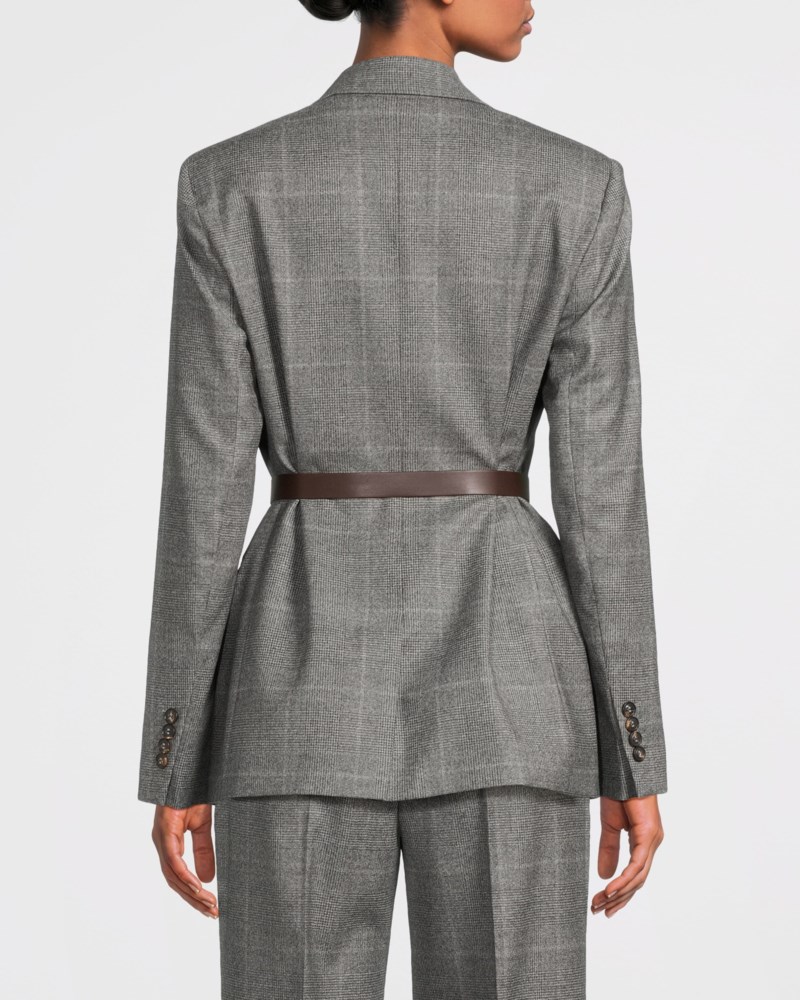 Max Mara Studio Kavaj wool flannel dam – bild 4