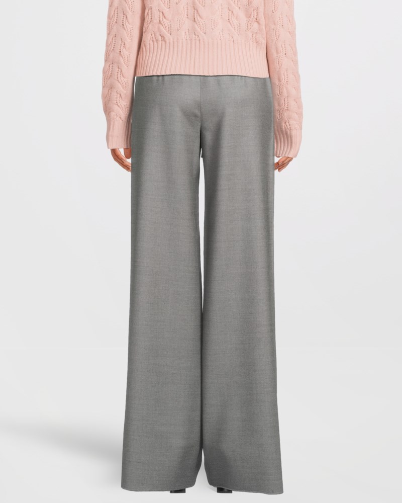 Max Mara Studio Byxor wool flannel dam – bild 4