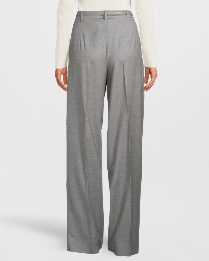 Max Mara Studio Byxa mannish wool flannel dam – bild 3