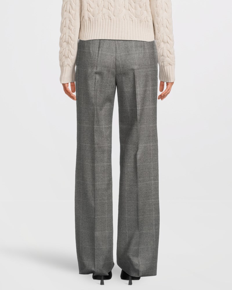 Max Mara Studio Byxor straight-fit wool flannel dam – bild 4