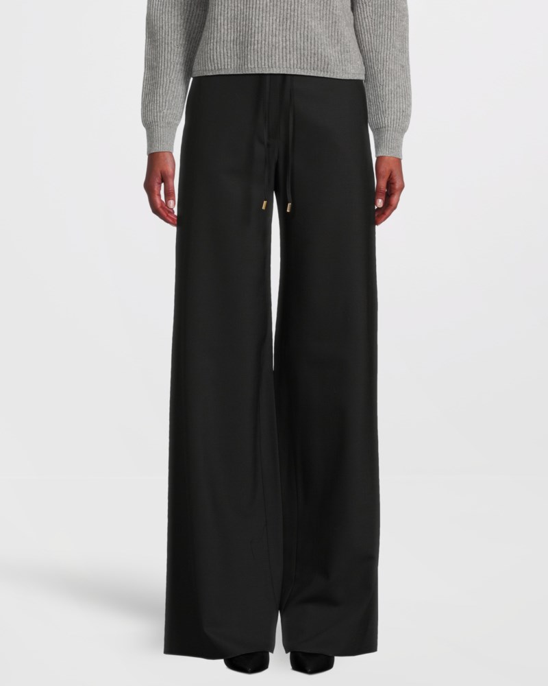 Max Mara Studio Byxor wool drawstring dam – bild 2
