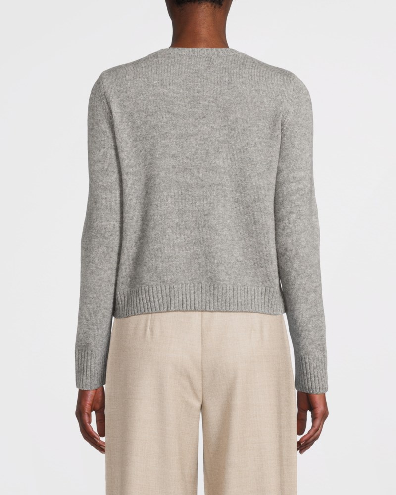 Max Mara Studio Stickad tröja argyle wool and cashmere dam – bild 4
