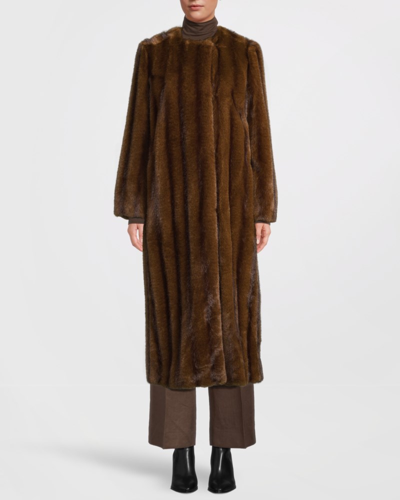 Max Mara Studio Kappa fluffy textured long dam – bild 2