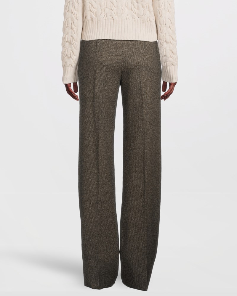 Max Mara Studio Byxor flared jacquard jersey dam – bild 4