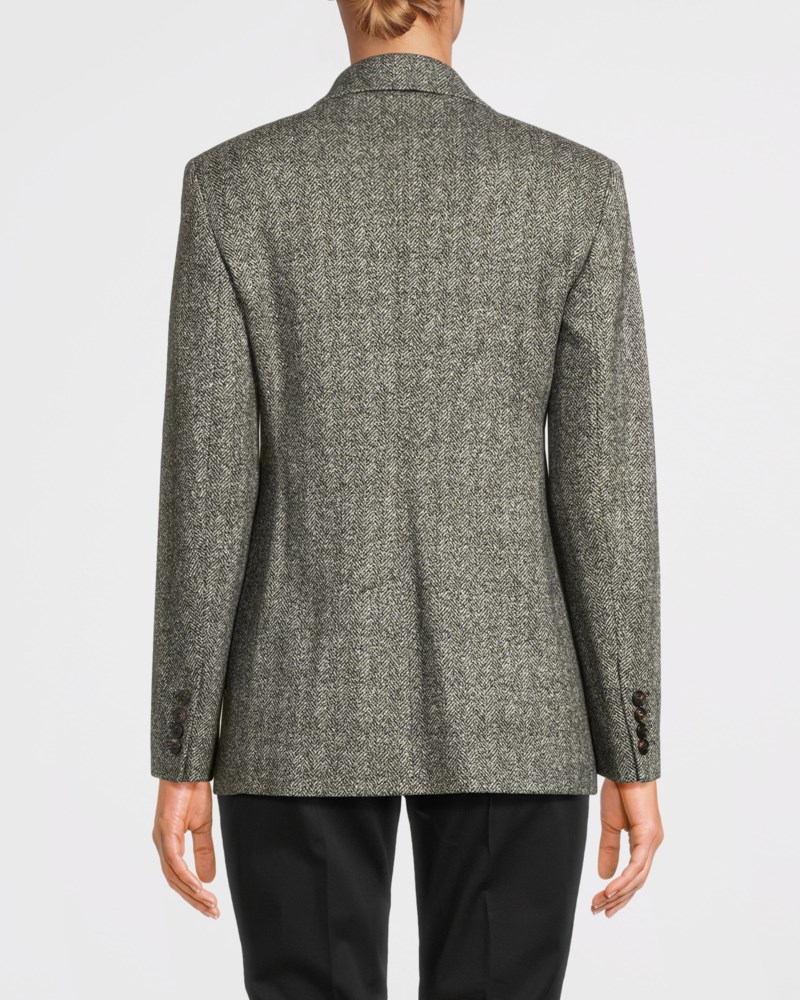 Max Mara Studio Kavaj double-breasted jacquard jersey dam – bild 4