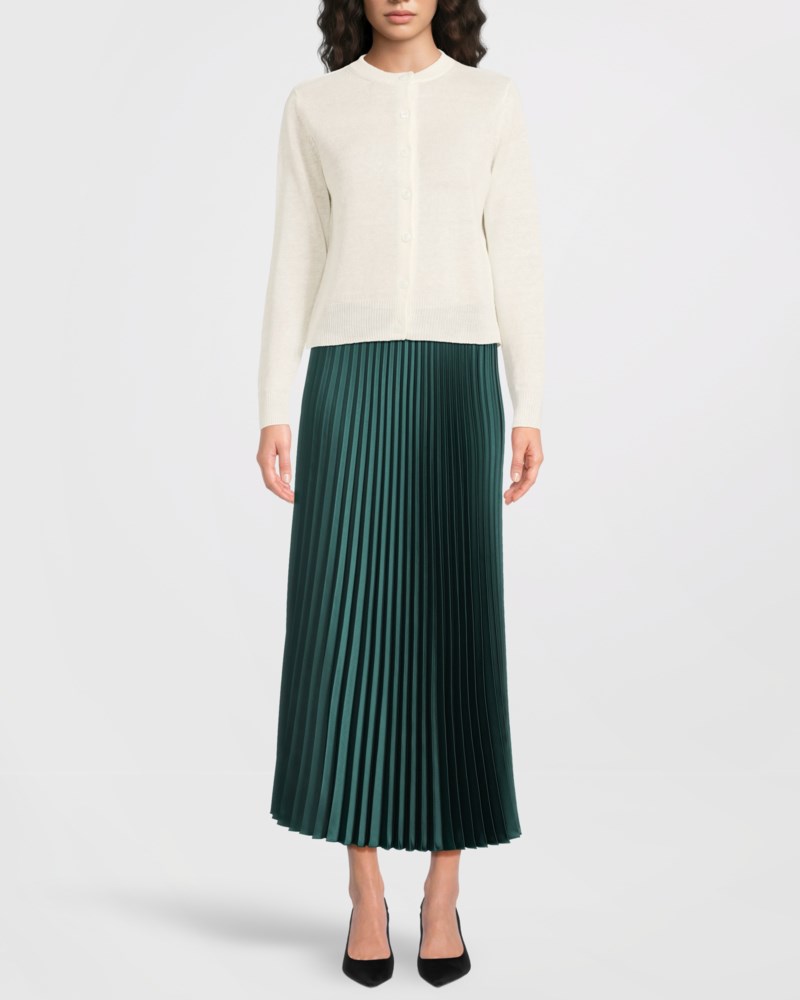 Weekend Max Mara Kjol pleated satin dam – bild 2