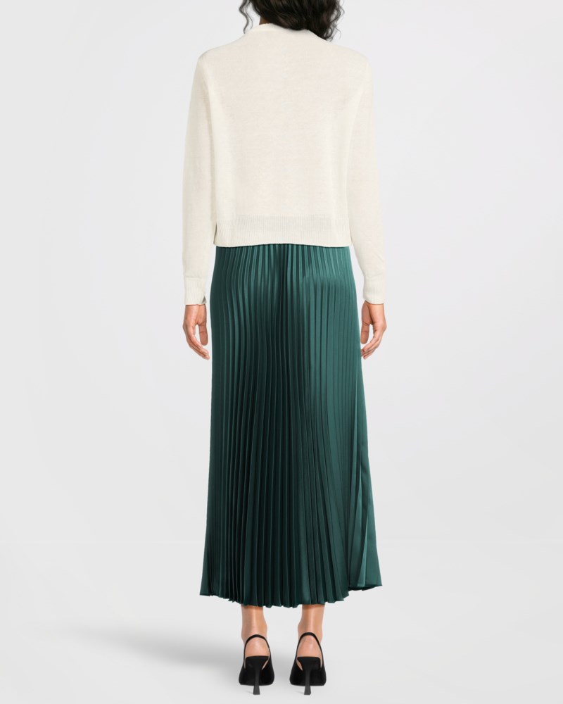 Weekend Max Mara Kjol pleated satin dam – bild 4