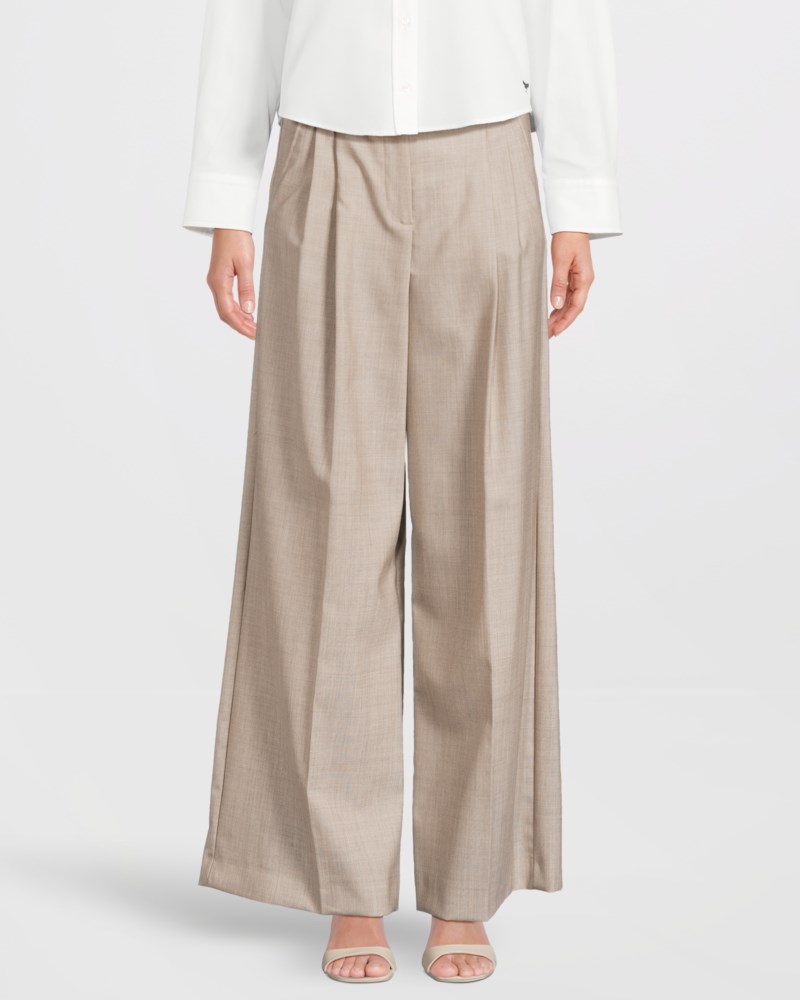 Weekend Max Mara Byxa wide leg woollen cloth dam – bild 2
