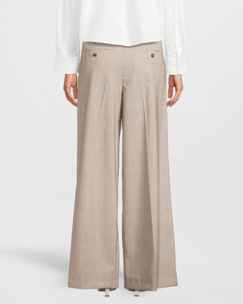 Weekend Max Mara Byxa wide leg woollen cloth dam – bild 3