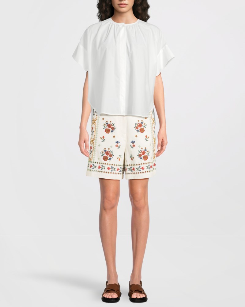 Weekend Max Mara Shorts embroidered cotton bermuda dam – bild 2