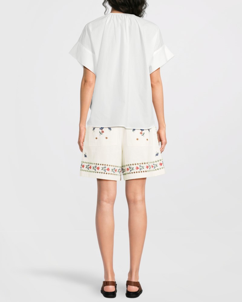 Weekend Max Mara Shorts embroidered cotton bermuda dam – bild 3