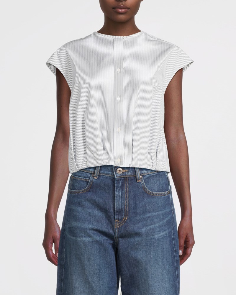 Weekend Max Mara Topp cotton poplin crop dam – bild 2