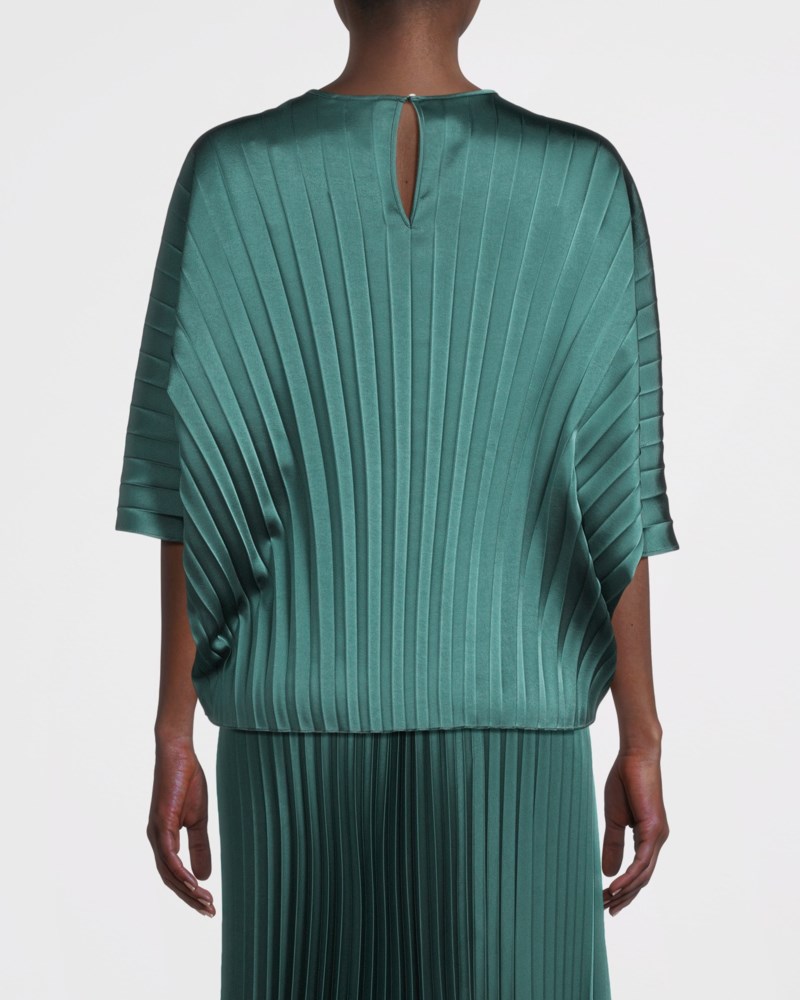 Weekend Max Mara Blus loose in pleated satin dam – bild 3