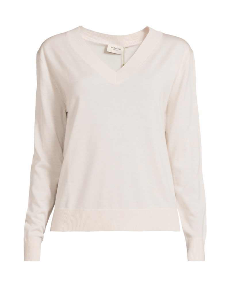 Tröja wool silk cashmere v-neck