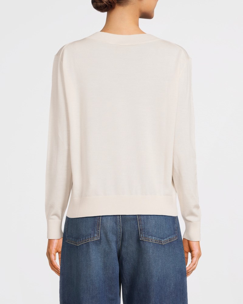 Weekend Max Mara Tröja wool silk cashmere v-neck dam – bild 4