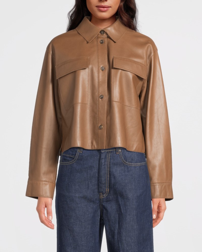 Weekend Max Mara Jacka nappa leather dam – bild 2