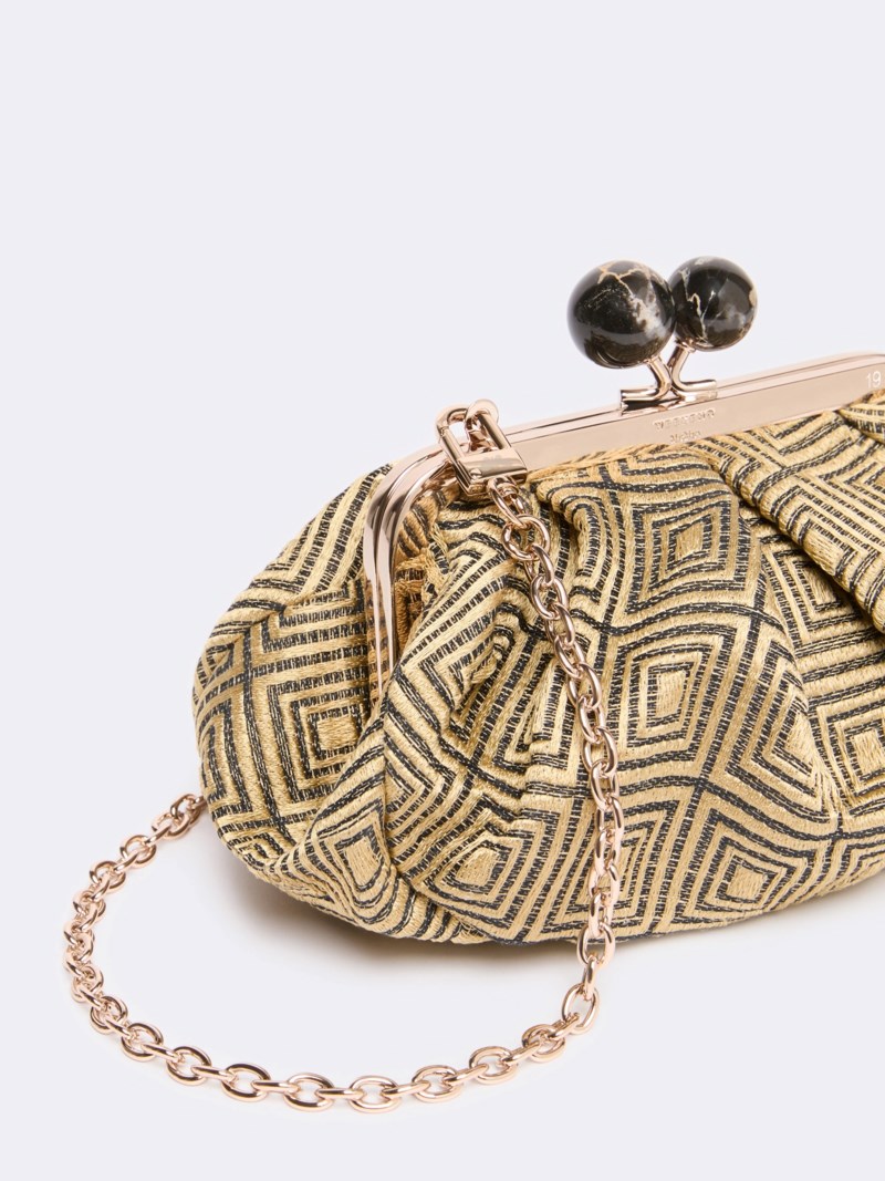 Weekend Max Mara Clutch pasticcino small in linen silk cotton jacquard handväskor & axelremsväskor dam – bild 2