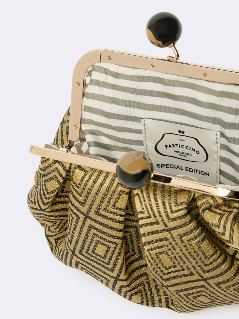 Weekend Max Mara Clutch pasticcino small in linen silk cotton jacquard handväskor & axelremsväskor dam – bild 3