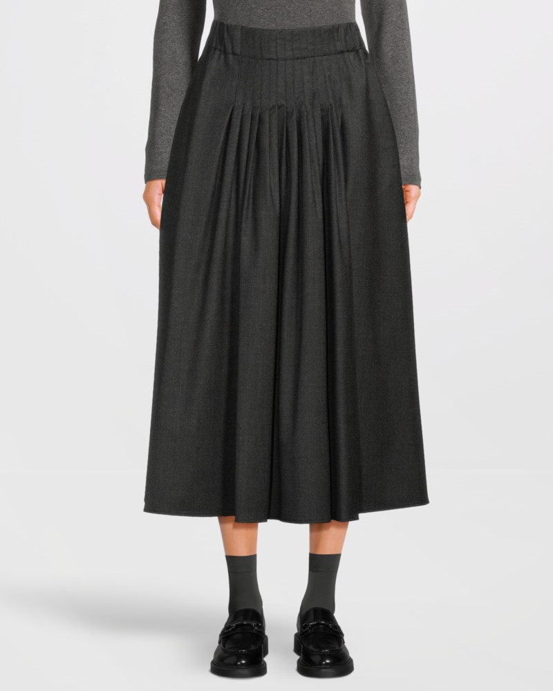 Weekend Max Mara Kjol stretch wool flannel dam – bild 2