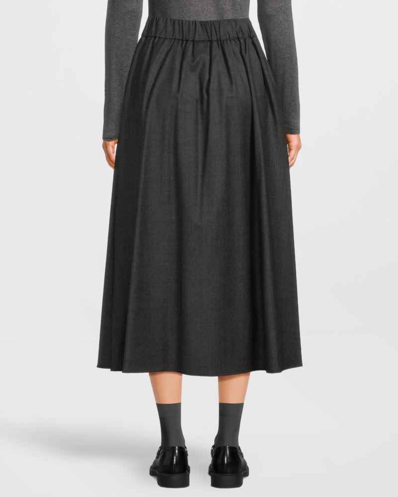 Weekend Max Mara Kjol stretch wool flannel dam – bild 3