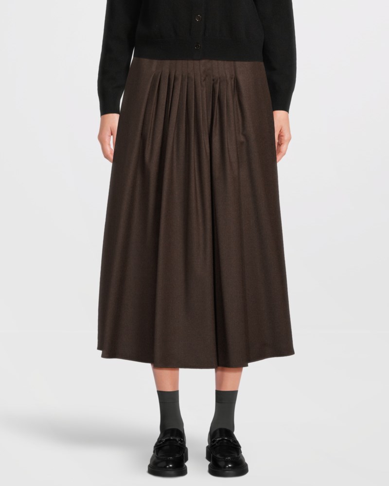 Weekend Max Mara Kjol stretch wool flannel dam – bild 2