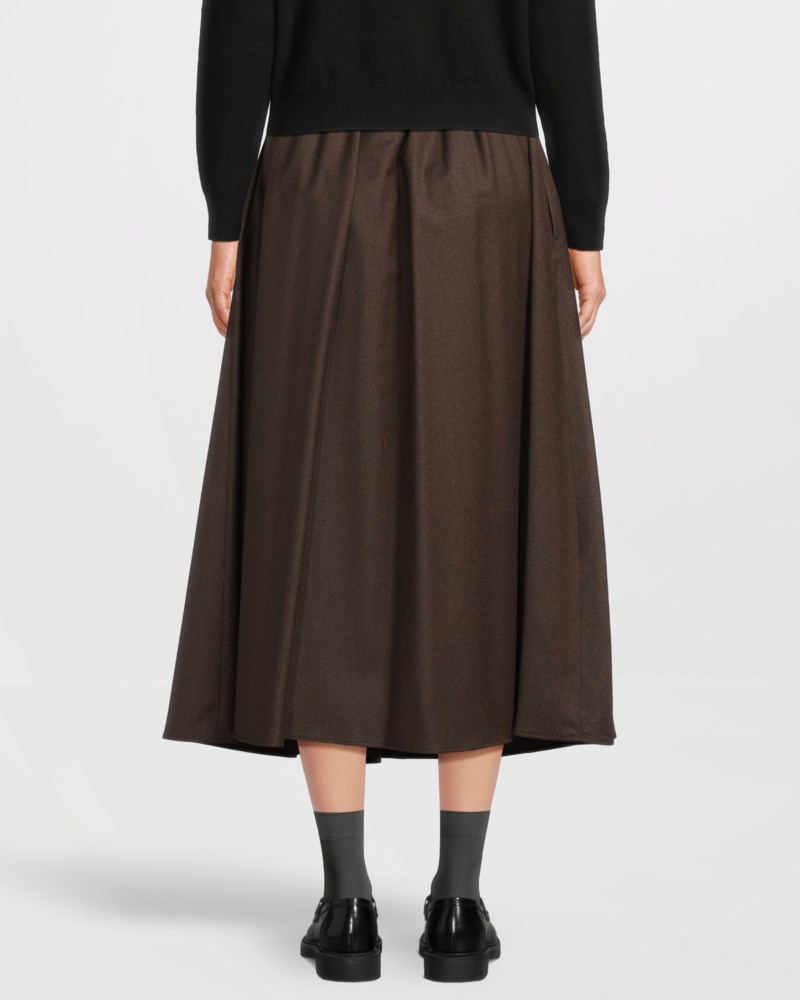Weekend Max Mara Kjol stretch wool flannel dam – bild 3