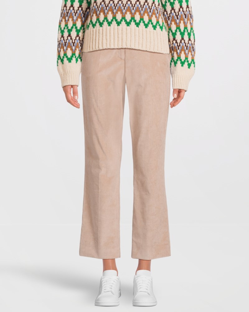 Weekend Max Mara Byxor cotton velvet cropped dam – bild 2