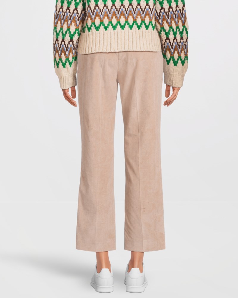 Weekend Max Mara Byxor cotton velvet cropped dam – bild 4