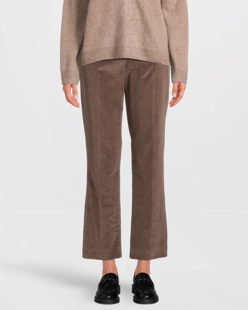 Weekend Max Mara Byxor cotton velvet cropped dam – bild 2