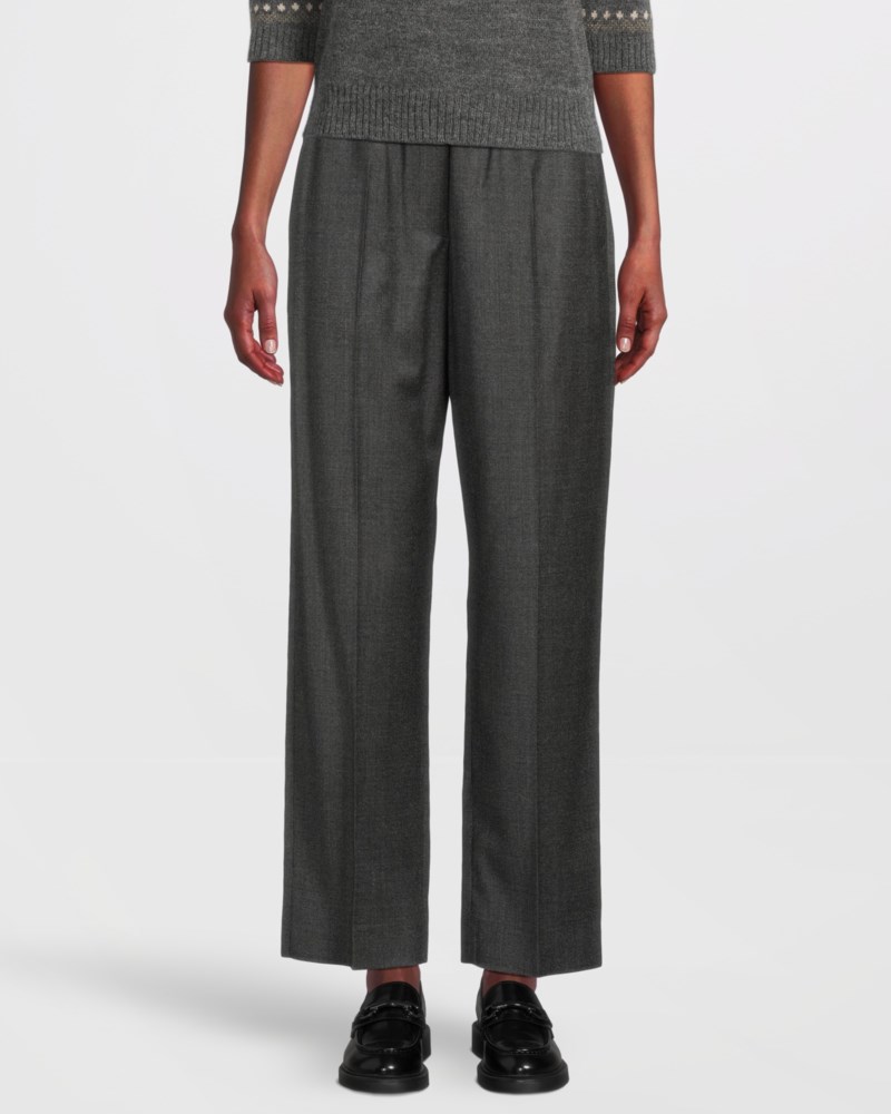 Weekend Max Mara Byxor stretch wool flannel dam – bild 2