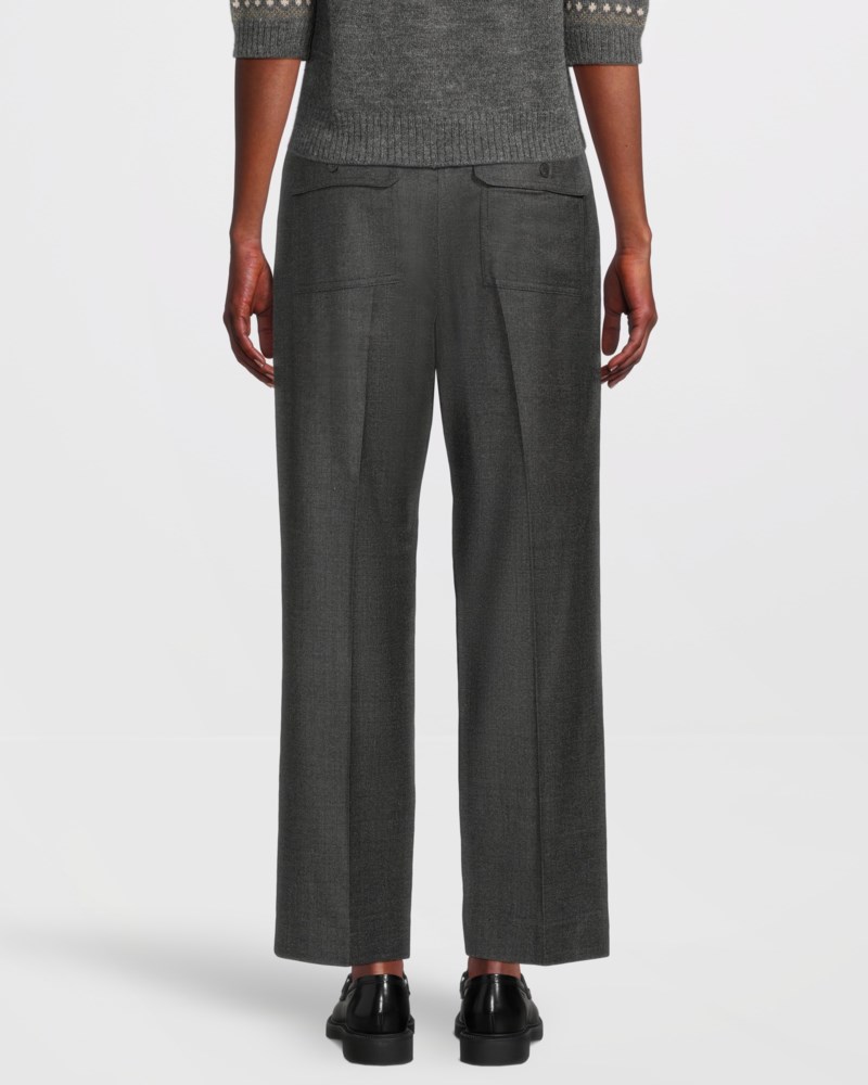 Weekend Max Mara Byxor stretch wool flannel dam – bild 4
