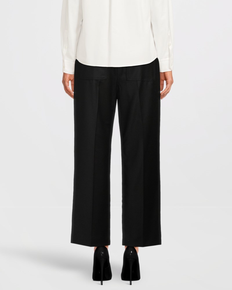 Weekend Max Mara Byxor stretch wool flannel dam – bild 4