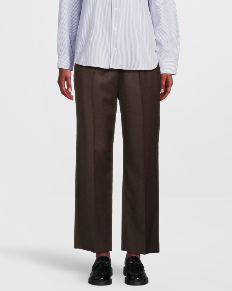 Weekend Max Mara Byxor stretch wool flannel dam – bild 2