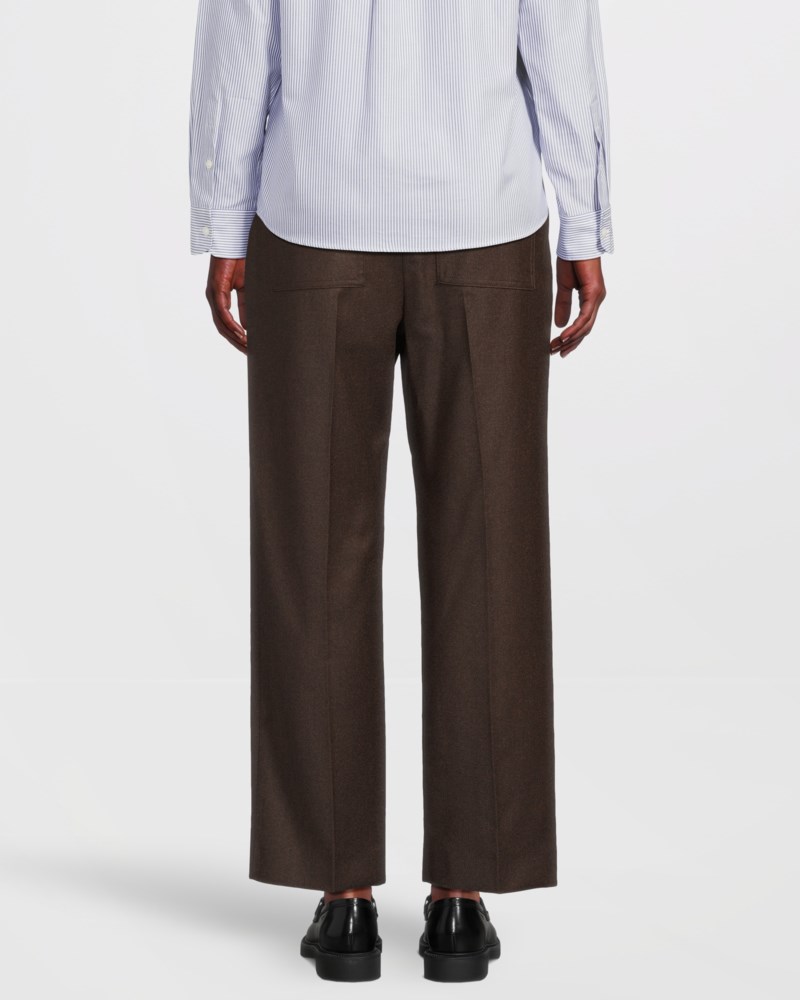 Weekend Max Mara Byxor stretch wool flannel dam – bild 4