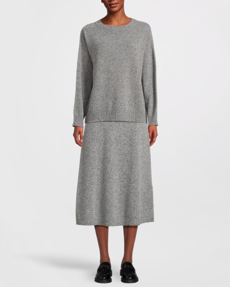 Weekend Max Mara Kjol flared wool blend tweed dam – bild 2