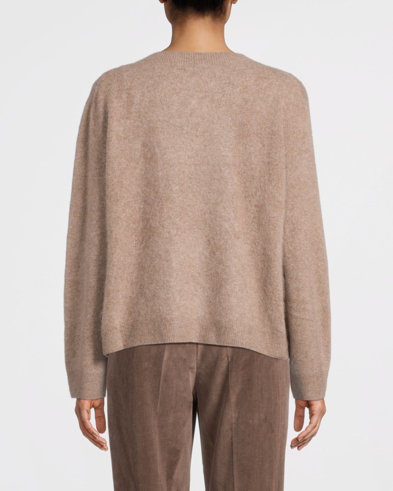 Weekend Max Mara Stickad tröja wool and cashmere crewneck dam – bild 4