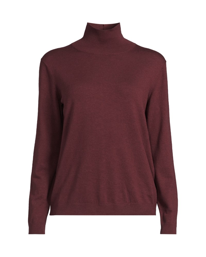 Turtleneck wool and silk knit