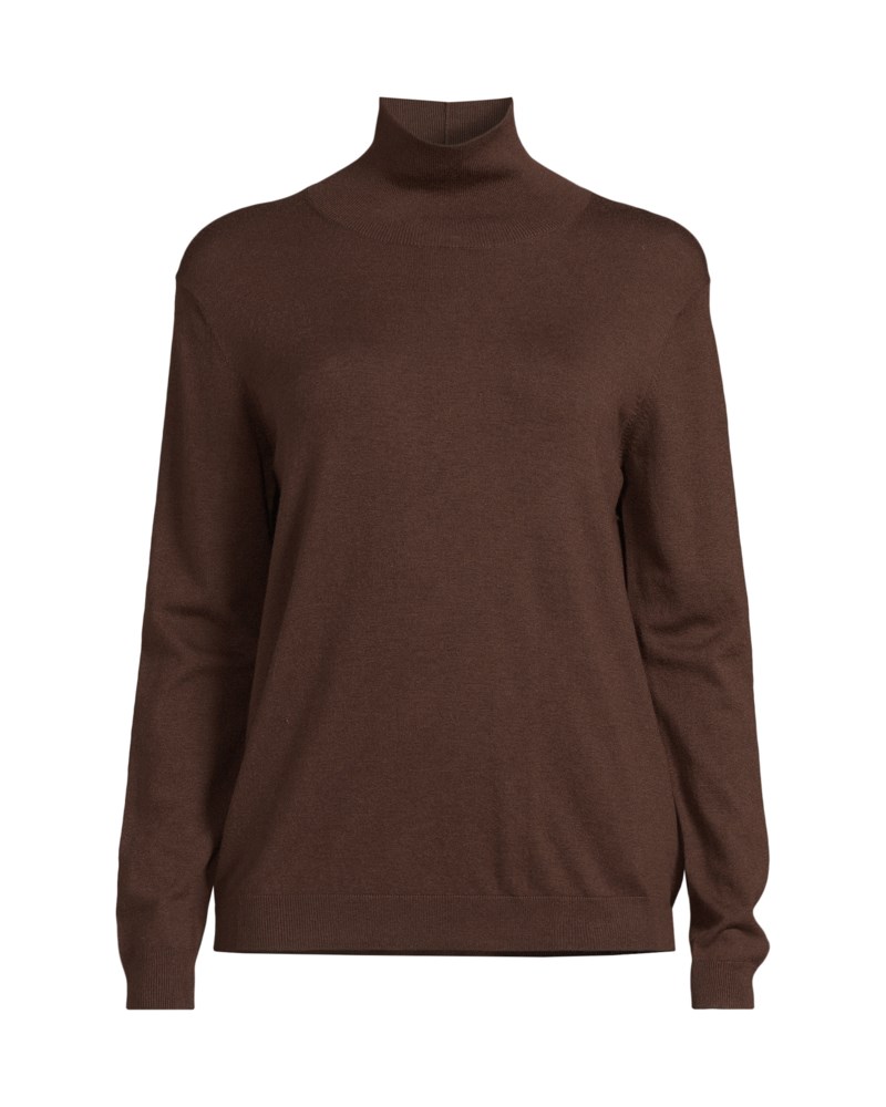 Turtleneck wool and silk knit