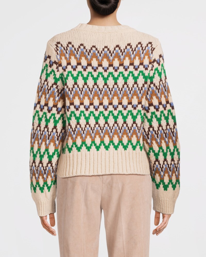 Weekend Max Mara Stickad tröja jacquard wool dam – bild 4