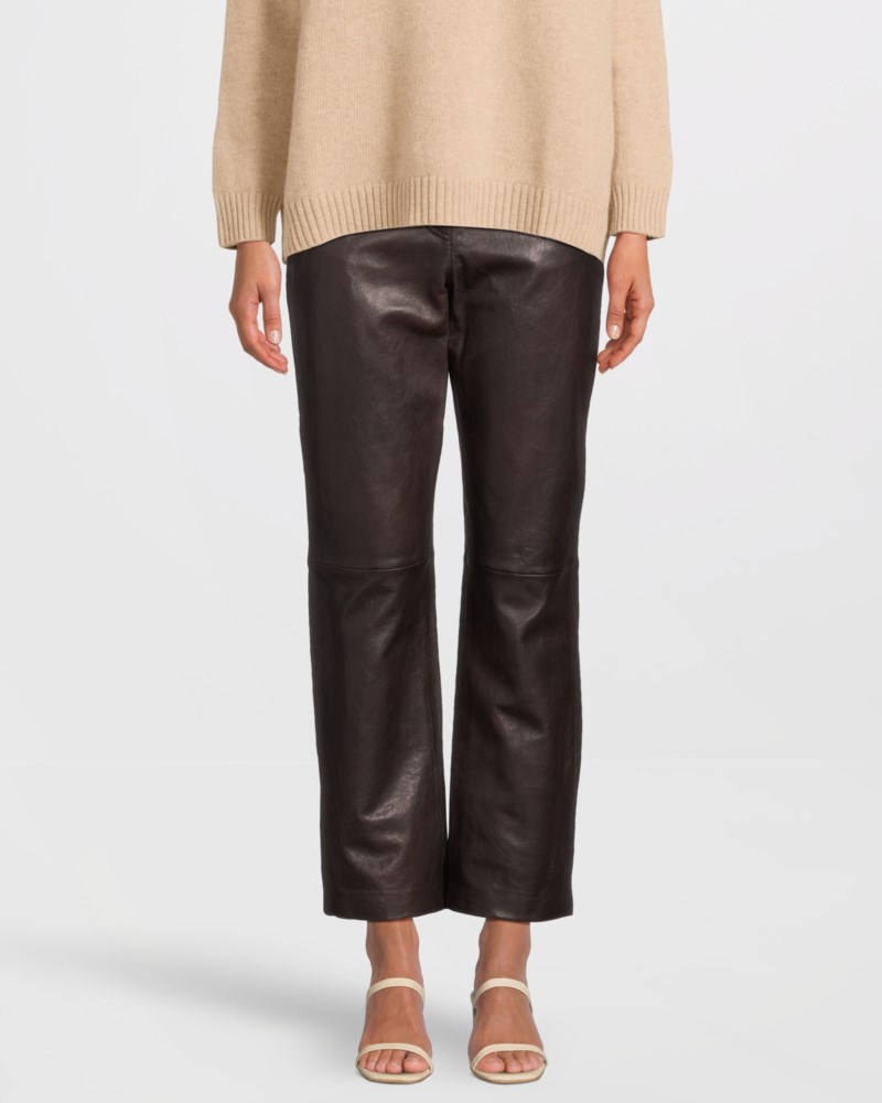 Weekend Max Mara Byxa nappa leather dam – bild 2