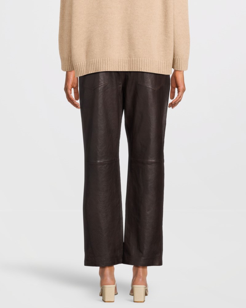 Weekend Max Mara Byxa nappa leather dam – bild 3