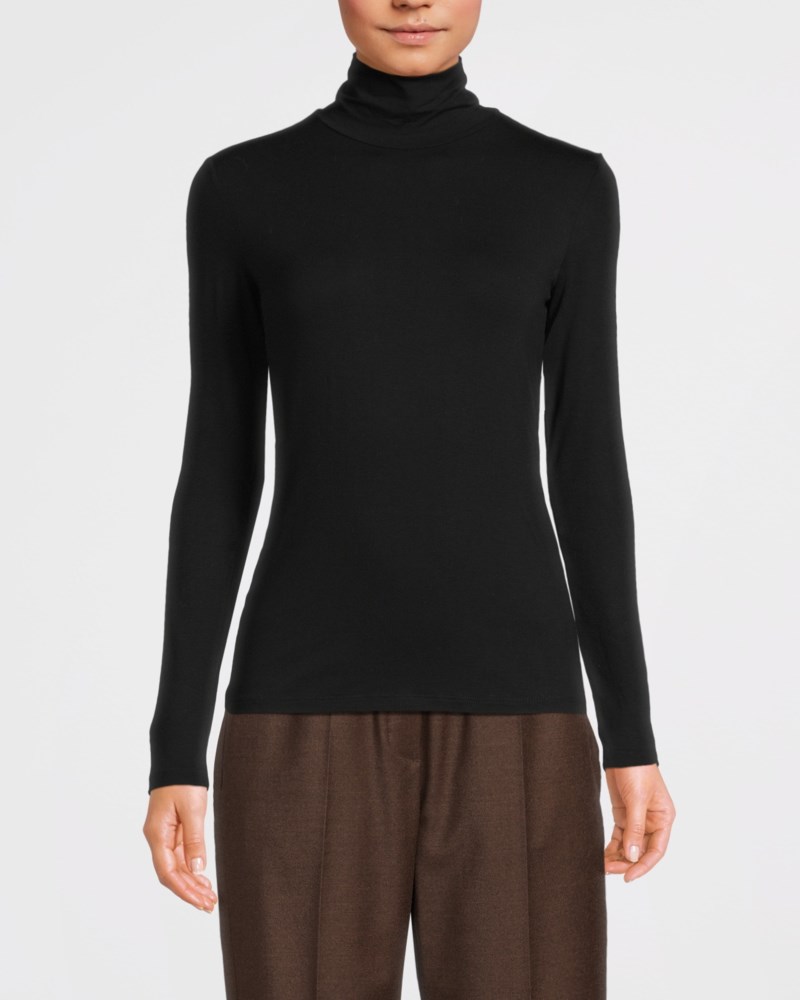 Weekend Max Mara Turtleneck slim fit stretch viscose jersey t-shirts dam – bild 2