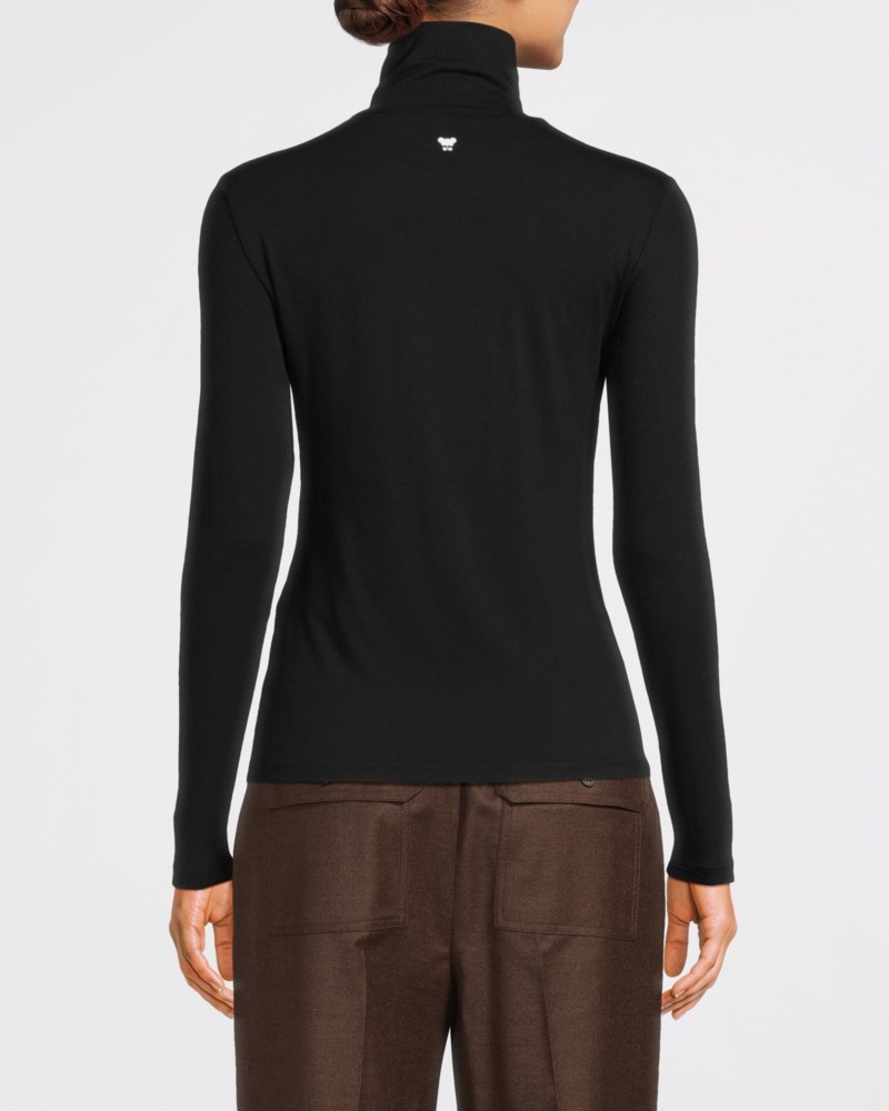 Weekend Max Mara Turtleneck slim fit stretch viscose jersey t-shirts dam – bild 4