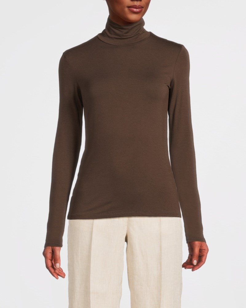 Weekend Max Mara Turtleneck slim fit stretch viscose jersey t-shirts dam – bild 2