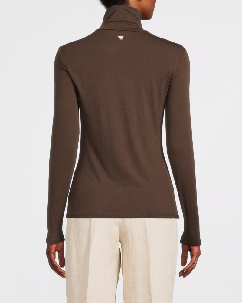 Weekend Max Mara Turtleneck slim fit stretch viscose jersey t-shirts dam – bild 4